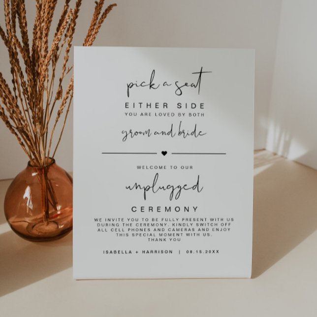 ADELLA Modernes Minimalistisches Wählen eines Sitz Sockelschild (Von Creator hochgeladen)