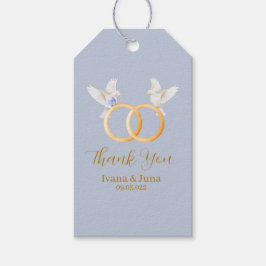 ADELLE Simple Dusk Blue Couple Wedding Geschenkanhänger