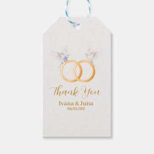 ADELLE Simple Dusk Blue Couple Wedding Geschenkanhänger