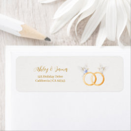 ADELLE Simple Dusk Blue Couple Wedding Label