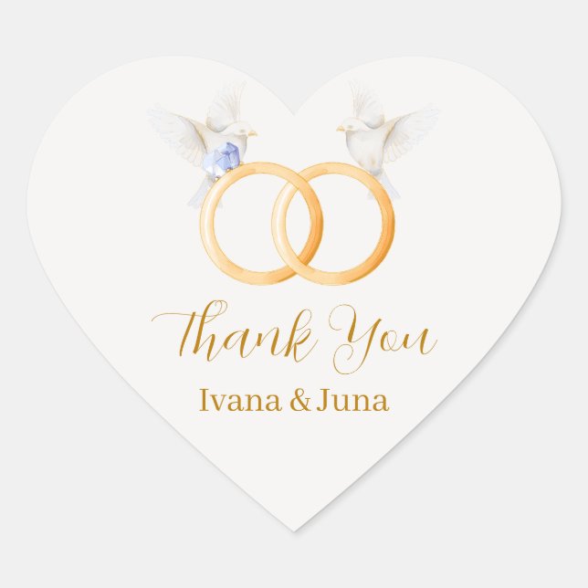 ADELLE Simple Dusk Blue Couple Wedding Label Herz-Aufkleber (Vorderseite)