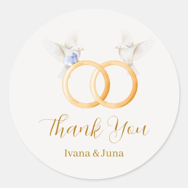 ADELLE Simple Dusk Blue Couple Wedding Label Runder Aufkleber (Vorderseite)