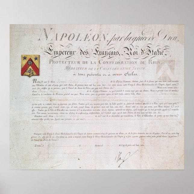 Adelsverordnung nach dem Ersten Poster (Vorne)