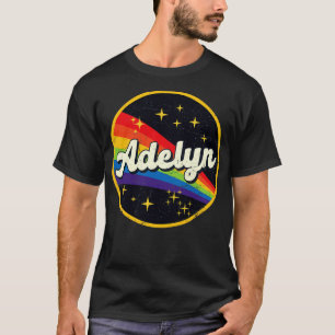 Adelyn Rainbow In Space Vintag GrungeStyle T-Shirt