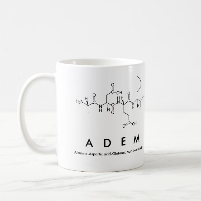 Adem Peptid-Namen-Tasse Tasse (Links)