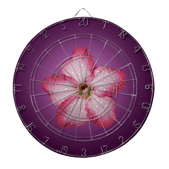 Adenium Pink Blume Flora Gradient Violett Dartscheibe (vorne)