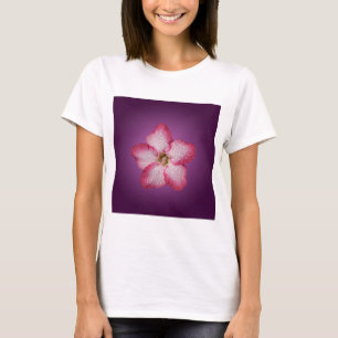 Adenium rosa Blütenflora Gradient Violett T-Shirt