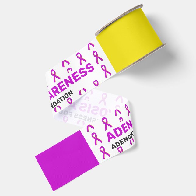 Adenomyose-Bewusstseins-Musterband Ripsband (Rückseite)