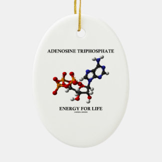 Adenosin-Triphosphat- (ATP)Energie für das Leben Keramikornament