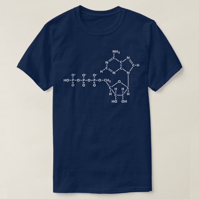 Adenosintriphosphat ATP Bio Chemie T-Shirt (Design vorne)