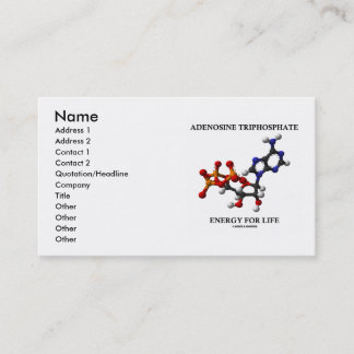 Adenosintriphosphat (ATP) Energie für die Lebensda Visitenkarte