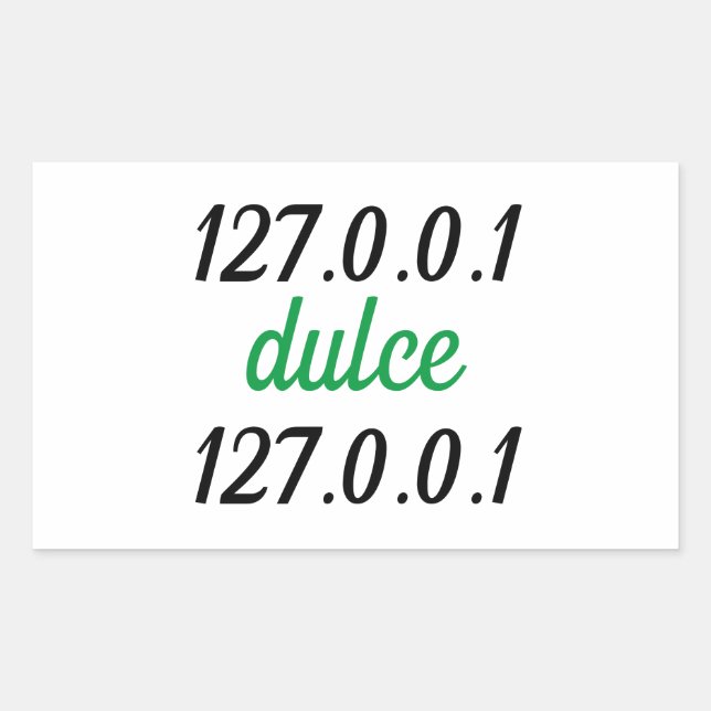 Adesivo 127.0.0.1 dulce 127.0.0.1 rechteckiger aufkleber (Vorderseite)