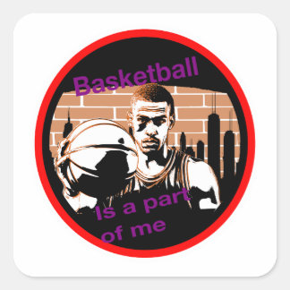 Adesivo Basketball is a part of me Quadratischer Aufkleber