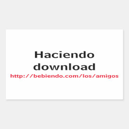 Adesivo bebiendo con los amigos rechteckiger aufkleber