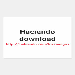 Adesivo bebiendo con los amigos rechteckiger aufkleber