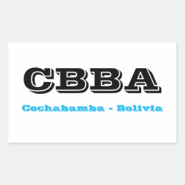 Adesivo CBBA Cochabamba Bolivia Rechteckiger Aufkleber