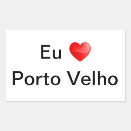 Adesivo eu amo Porto Velho Rechteckiger Aufkleber