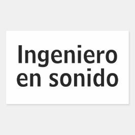 Adesivo ingeniero en sonido rechteckiger aufkleber
