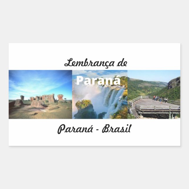 Adesivo lembrança de Paraná Brasil Rechteckiger Aufkleber (Vorderseite)
