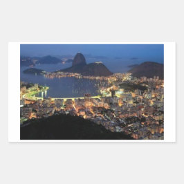Adesivo lembrança de Rio de Janeiro Rechteckiger Aufkleber