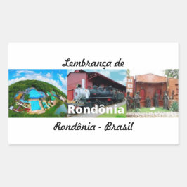 Adesivo lembrança de Rondônia Brasil Rechteckiger Aufkleber