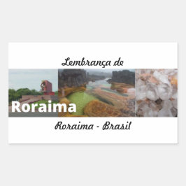 Adesivo lembrança de Roraima Brasil Rechteckiger Aufkleber