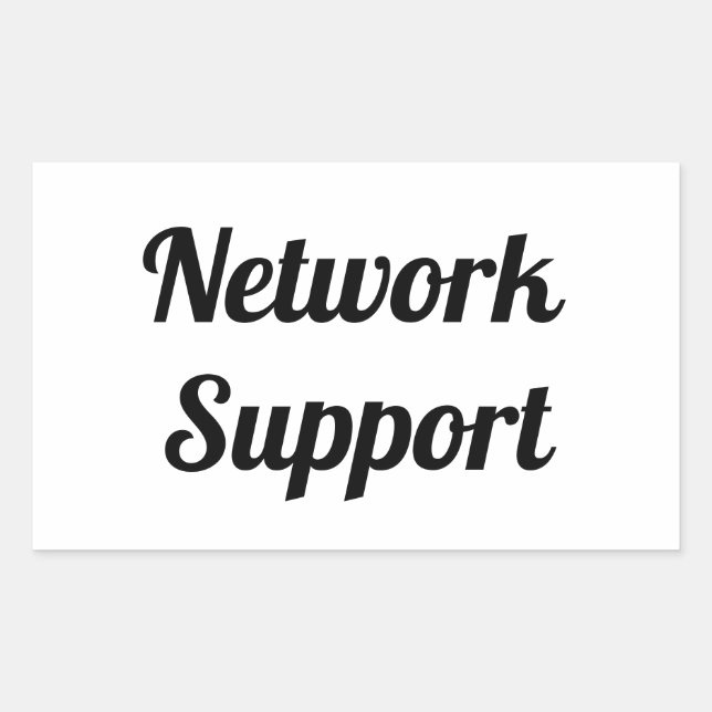 Adesivo network support rechteckiger aufkleber (Vorderseite)