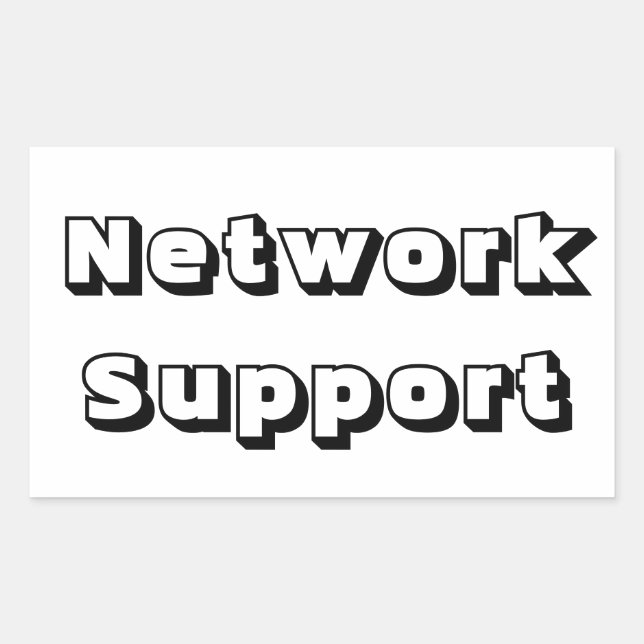 Adesivo network support rechteckiger aufkleber (Vorderseite)