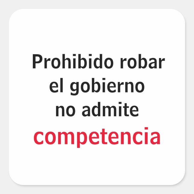 Adesivo no robar quadratischer aufkleber (Vorderseite)