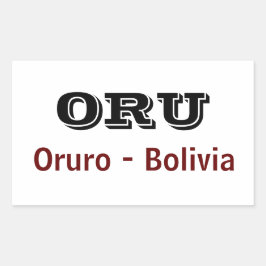 Adesivo Oruro - Bolivia Rechteckiger Aufkleber