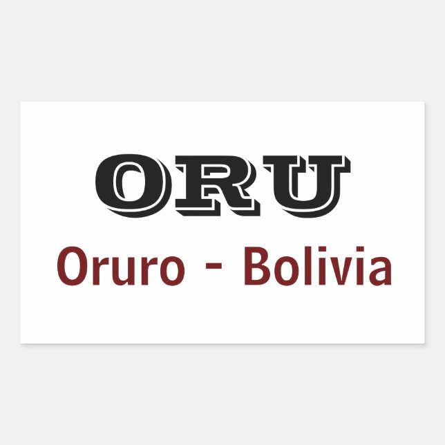 Adesivo Oruro - Bolivia Rechteckiger Aufkleber (Vorderseite)