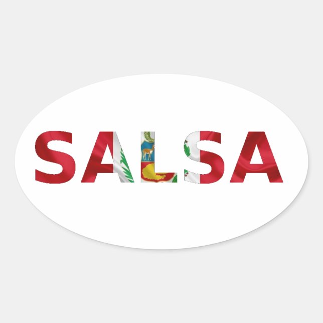 Adesivo salsa Perú Ovaler Aufkleber (Vorderseite)