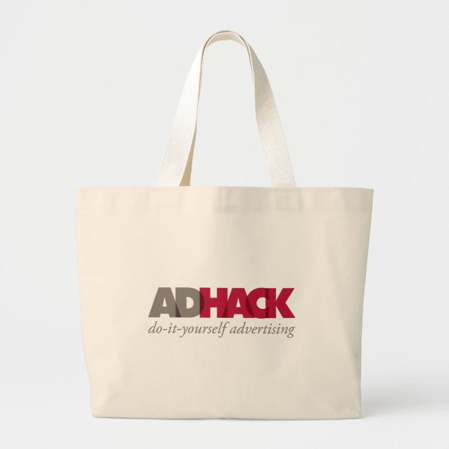 AdHack Logo-Tasche Jumbo Stoffbeutel (Vorne)
