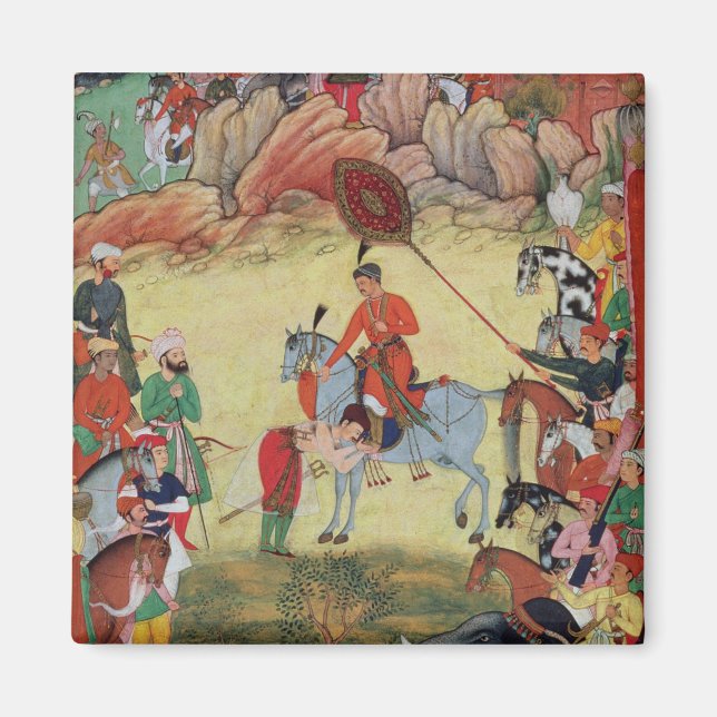 Adham Khan ehrt Akbar in Sarangpur, Ce Magnet (Vorne)