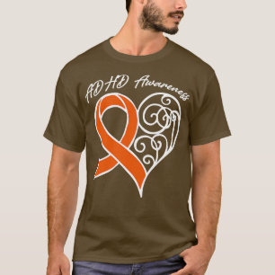 ADHD Awareness Heart Ribbon Geschenk Valentinstag T-Shirt
