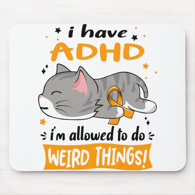 ADHD Awareness Month Ribbon Geschenke Mousepad (Vorne)
