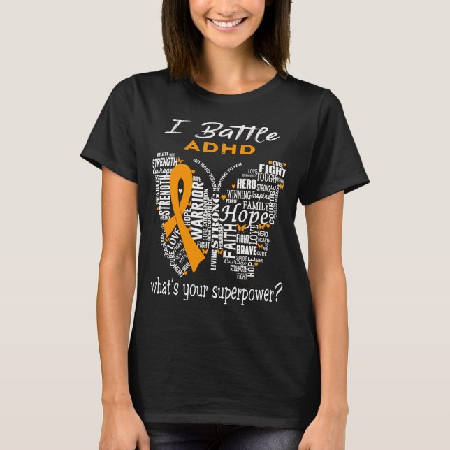 ADHD Awareness Month Ribbon Gifts T-Shirt (Vorderseite)
