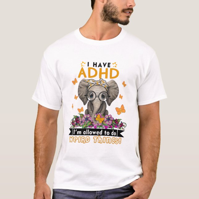 ADHD Awareness Month Ribbon Gifts T-Shirt (Vorderseite)