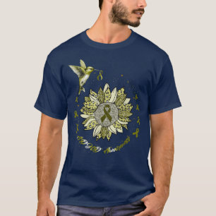 Adhd Awareness Sonnenblume Hummingbird Ribbon T-Shirt