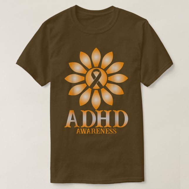 ADHD Awareness Sonnenblumen Band für Männer Frauen T-Shirt (Design vorne)