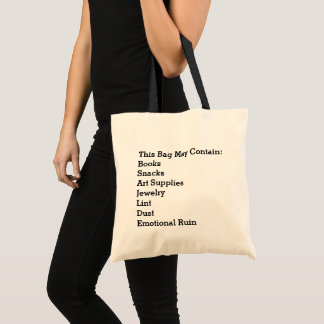 ADHD Bag May Contain Books Snacks Art Supplies Tragetasche