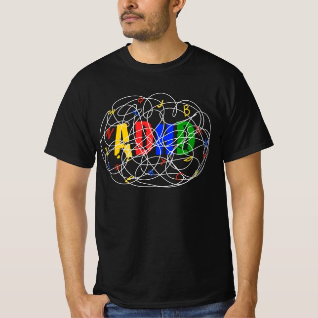 ADHD-Brain Illustration T-Shirt (Vorderseite)