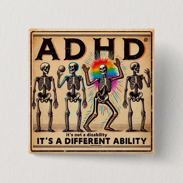 Adhd Burnout Club Button (Vorderseite)