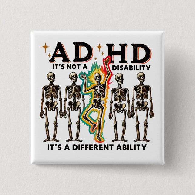 Adhd Burnout Club Button (Vorderseite)