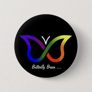 ADHD Butterfly Hirn Neurodiversity Button Abzeiche