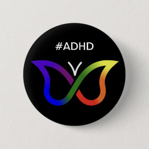 #ADHD Butterfly Neurodiversity-Button-Abzeichen Button