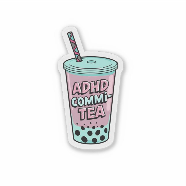 ADHD Commi-tea sticker (Vorderseite)