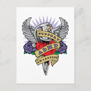 ADHD Dagger Postkarte