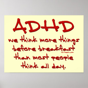 ADHD denken mehr Poster