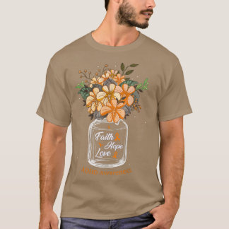 ADHD Faith Love Hope Flower Jar Awareness T-Shirt